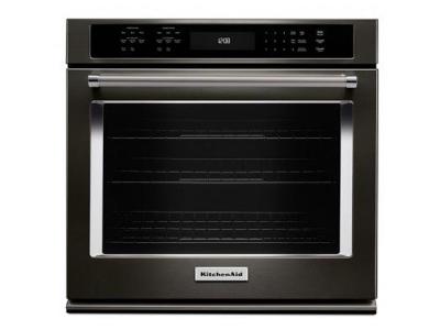 30" KitchenAid 5.0 Cu. Ft. Single Wall Oven With Even-Heat True Convection - KOSE500EBS