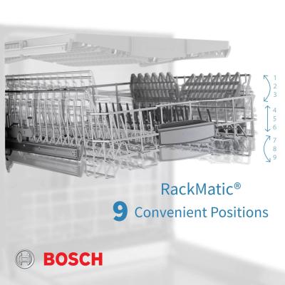 18" Bosch  44 dB Decibel Level 6 Wash Cycles 3 Loading Racks Dishwasher - SPX68B55UC