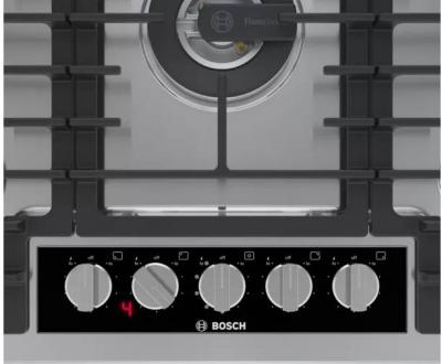 30" Bosch Benchmark FlameSelect Gas Cooktop in Stainless Steel - NGMP058UC