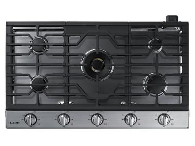 36" Samsung Gas Cooktop With 22 K BTU Dual Burner - NA36N7755TS