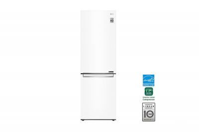 24" LG 12 cu. ft. Counter Depth Bottom Freezer Refrigerator with Door Cooling  - LBNC12231W