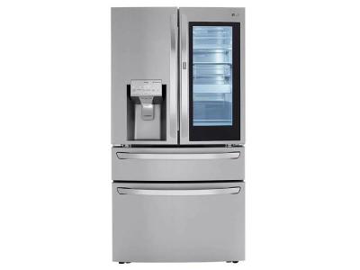 36" LG 23 Cu. Ft. Smart Wi-fi Enabled Instaview Door-in-Door Counter-Depth Refrigerator With Craft Ice Maker - LRMVC2306S