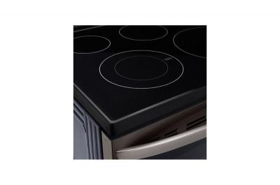 30" LG 6.3 Cu. Ft. Air Fry InstaView ThinQ Electric Range In Black Stainless Steel - LREL6325D