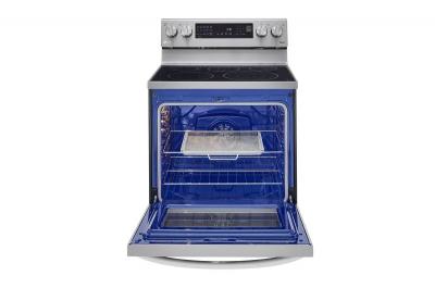 Electric stove with clearance air fryer