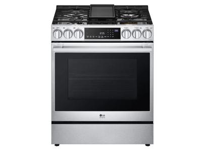 30" LG STUDIO 6.3 Cu. Ft. InstaView Gas Slide-in Range With ProBake Convection and Air Fry - LSGS6338F