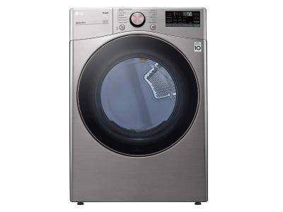 27" LG 7.4 Cu. Ft. Front Load Electric Dryer With Built-In AI In Graphite Steel - DLEX3850V