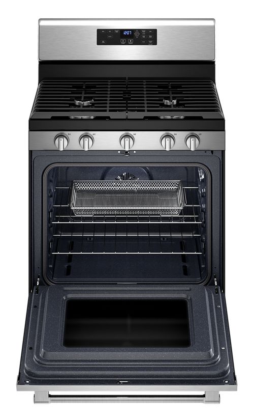 Freestanding range with clearance air fryer