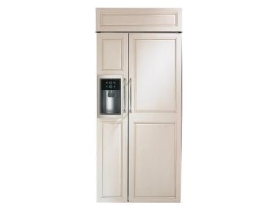 36" Monogram Built In Side By Side Custom Panel Dispenser Refrigerator - ZISB360DNII