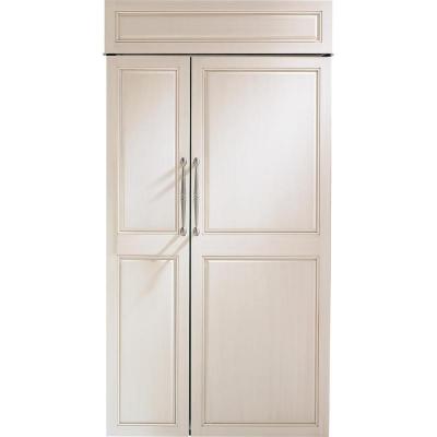 42" Monogram Built In Side By Side Custom Panel Refrigerator - ZIS420NNII