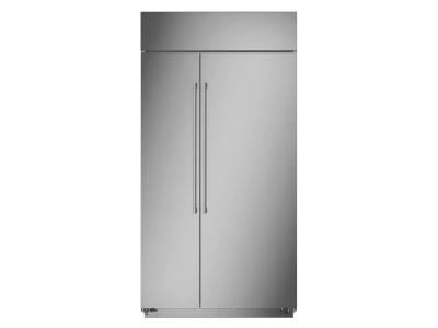42" Monogram Built In Side By Side Stainless Steel Refrigerator - ZISS420NNSS