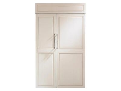 48" Monogram Built In Side By Side Custom Panel Refrigerator - ZIS480NNII