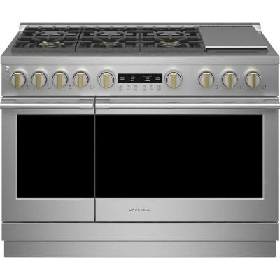 48" Monogram 8.9 Cu. Ft. Gas Professional Range With 6 Burners and Griddle - ZGP486NDTSS