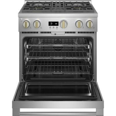 30" Monogram 5.0 Cu. Ft. Gas Professional Convection Range in Stainless Steel - ZGP304NTSS