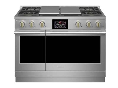 48" Monogram 8.25 Cu. Ft. Dual Fuel Professional Range With 4 Burners Grill and Griddle - ZDP484NGTSS