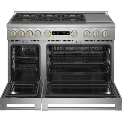 48" Monogram 8.25 Cu. Ft. Dual Fuel Professional Range With 6 Burners and Griddle - ZDP486NDTSS