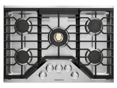 30"  Monogram Deep-Recessed Gas Cooktop (Natural Gas) - ZGU30RSLSS