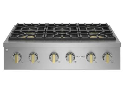 36" Monogram Gas Rangetop With 6 Burners In Stainless Steel - ZGU366NTSS