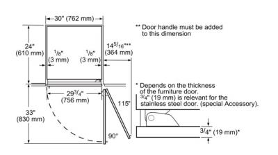 30" Thermador  Built in Fresh Food Column - T30IR901SP