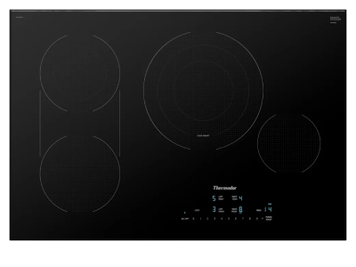 30" Thermador Electric Cooktop Black Surface Mount without Frame - CET305YB