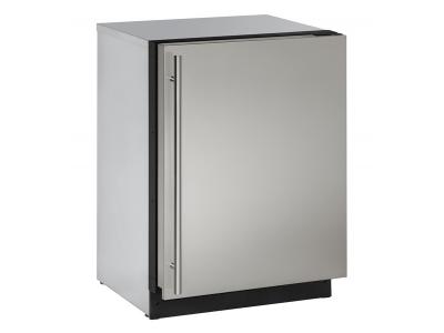 24" U-Line 2000 Series Solid Door Built-In Compact Refrigerator - U2224RS00B