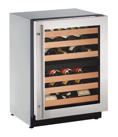 24" U-Line 2000 Series Built-In Wine Cooler Stainless Frame (Lock) - U2224ZWCS13B