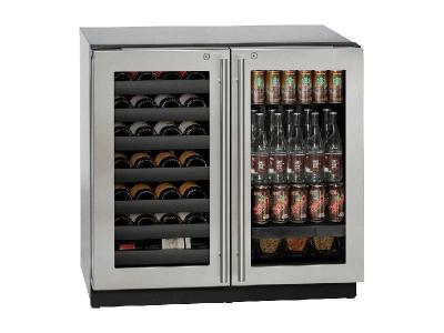 36" U-Line 3000 Series Beverage Center - U3036BVWCS13B