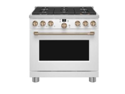 36" Café 5.7 Cu. Ft. Smart Freestanding Dual Fuel Range With Natural Gas - C2Y366P4TW2