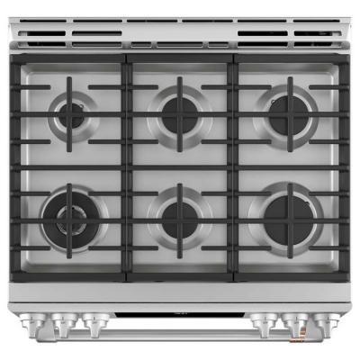 30" Café  5.7 Cu. Ft. Slide-In Front Control Dual-Fuel Convection Range - CC2S900P2MS1