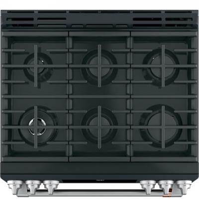 30" Café Slide-In Front Control Dual-Fuel Convection Range With Warming Drawer - CC2S900P3MD1