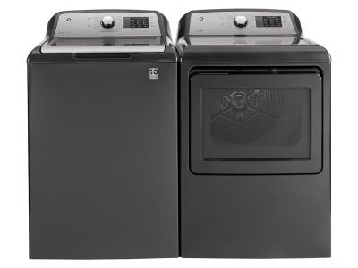 27" GE Washer With Sanitize And Electric Dryer With Sanitize Cycle - GTW720BPNDG-GTD72EBMNDG