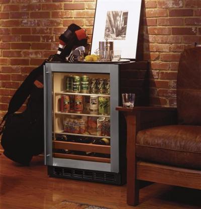 24" Monogram Stainless Steel Beverage Center - ZDBR240HBS