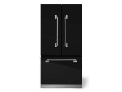 36" AGA 22.2 Cu. Ft. Elise Counter Depth French Door Refrigerator in Gloss Black - MELFDR23-BLK