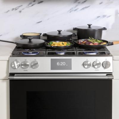 30" Café Smart Slide-In Dual-Fuel Range with Double Oven in Platinum Glass - CC2S950M2NS5