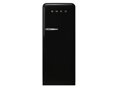 24" SMEG 9.92 Cu. Ft. 50's Style Retro Design Top Freezer Refrigerator in Black - FAB28URBL3