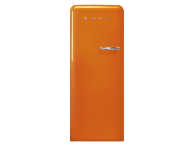 24" SMEG 9.92 Cu. Ft. 50's Style Retro Design Top Freezer Refrigerator in Orange - FAB28ULOR3
