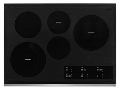 30" Whirlpool Electric Ceramic Glass Cooktop with Two Dual Radiant Elements - WCE97US0KS