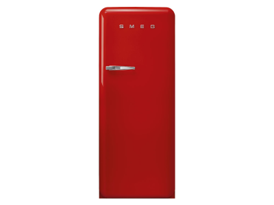 24" SMEG 9.92 Cu. Ft. 50's Style Retro Design Top Freezer Refrigerator in Red - FAB28URRD3
