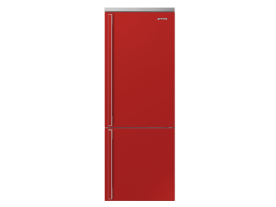 28" SMEG 18.01 Cu.Ft. Free Standing Bottom Mount Refrigerator in Red - FA490URR
