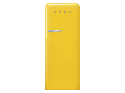 24" SMEG 9.92 Cu. Ft. 50's Style Retro Design Top Freezer Refrigerator in Yellow - FAB28URYW3