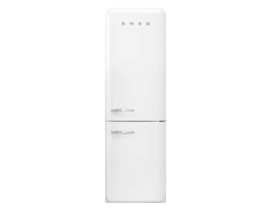 24" SMEG 12.75 Cu. Ft. Free Standing Bottom Mount Refrigerator in White - FAB32URWH3