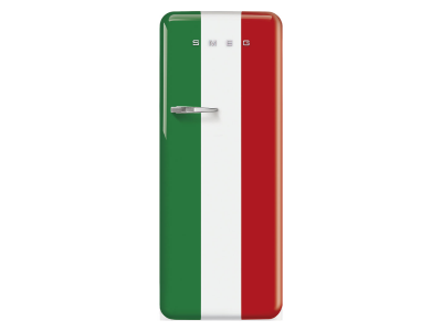 24" SMEG 9.92 Cu. Ft. 50's Style Retro Design Top Freezer Refrigerator in Italia Flag - FAB28URDIT3