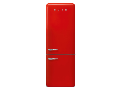 28" SMEG 18.01 Cu. Ft. Free Standing Bottom Mount Refrigerator in Red - FAB38URRD