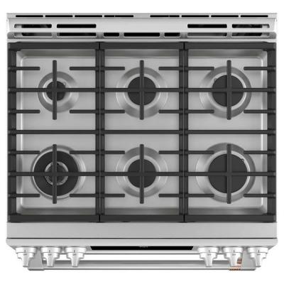 30" Café 7.0 Cu. Ft. Slide-In Front Control Gas Double Oven With Convection Range - CCGS750P2MS1