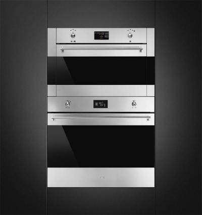 24" SMEG 2.54 Cu. Ft. Classica Oven with Combi Microwave in Stainless Steel - SFU4302MCX