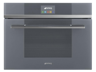 24" SMEG 2.54 Cu. Ft. Linea Oven with Combi Microwave in Silver - SFU4104MCS