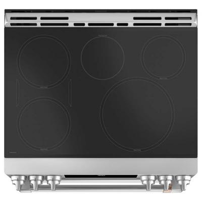 30" Café 7.0 Cu. Ft. Slide-In Front Control Induction and Convection Double Oven Range - CCHS950P2MS1