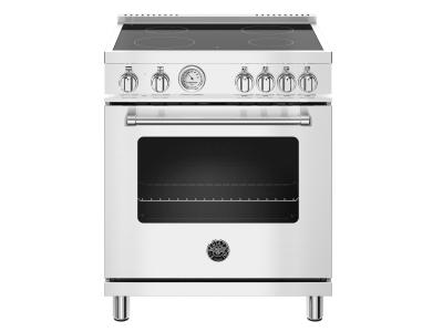 30" Bertazzoni Master Series Electric Range With 4 Heating Zones And Electric Oven - MAST304CEMXE