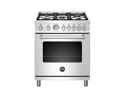 30" Bertazzoni Master Series Dual Fuel 5 Burners Electric Oven - MAST305DFMXE