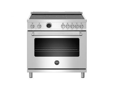 36" Bertazzoni Induction Range 5 Heating Zones  Electric Self-Clean Oven - MAST365INSXT