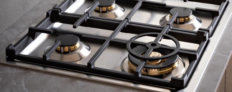 MAST486GRTBXT by Bertazzoni - 48 Gas Rangetop 6 brass burners + electric  griddle Stainless Steel